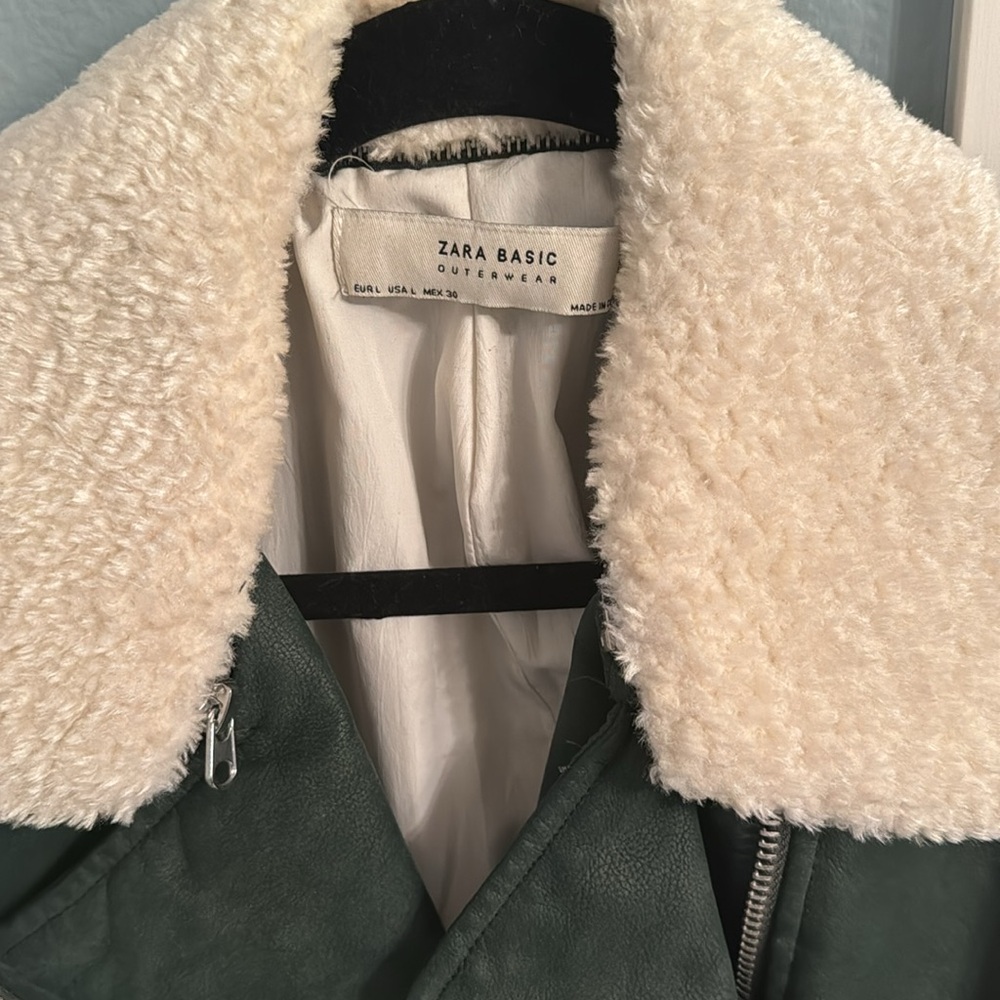 Zara faux leather moto jacket - Picture 4 of 6